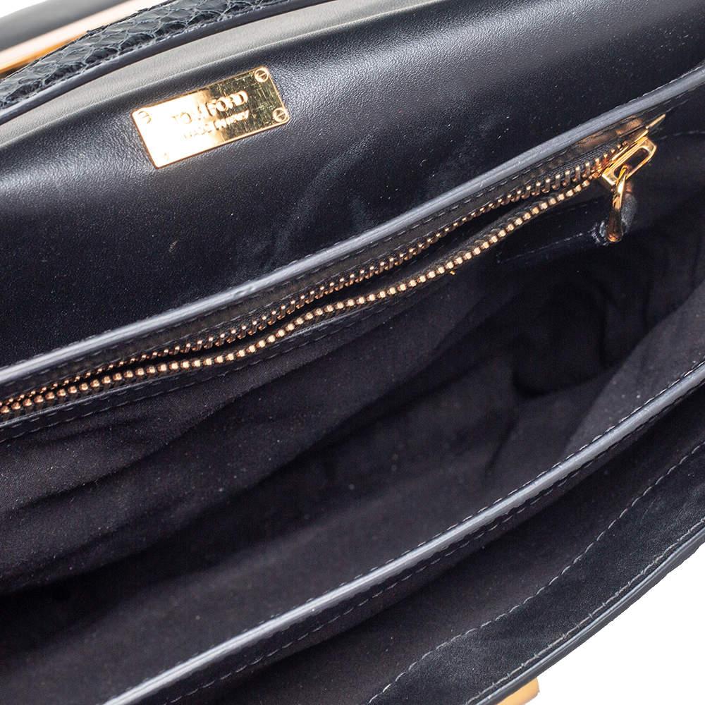 Tom Ford Black Python Large Natalia Shoulder Bag 5