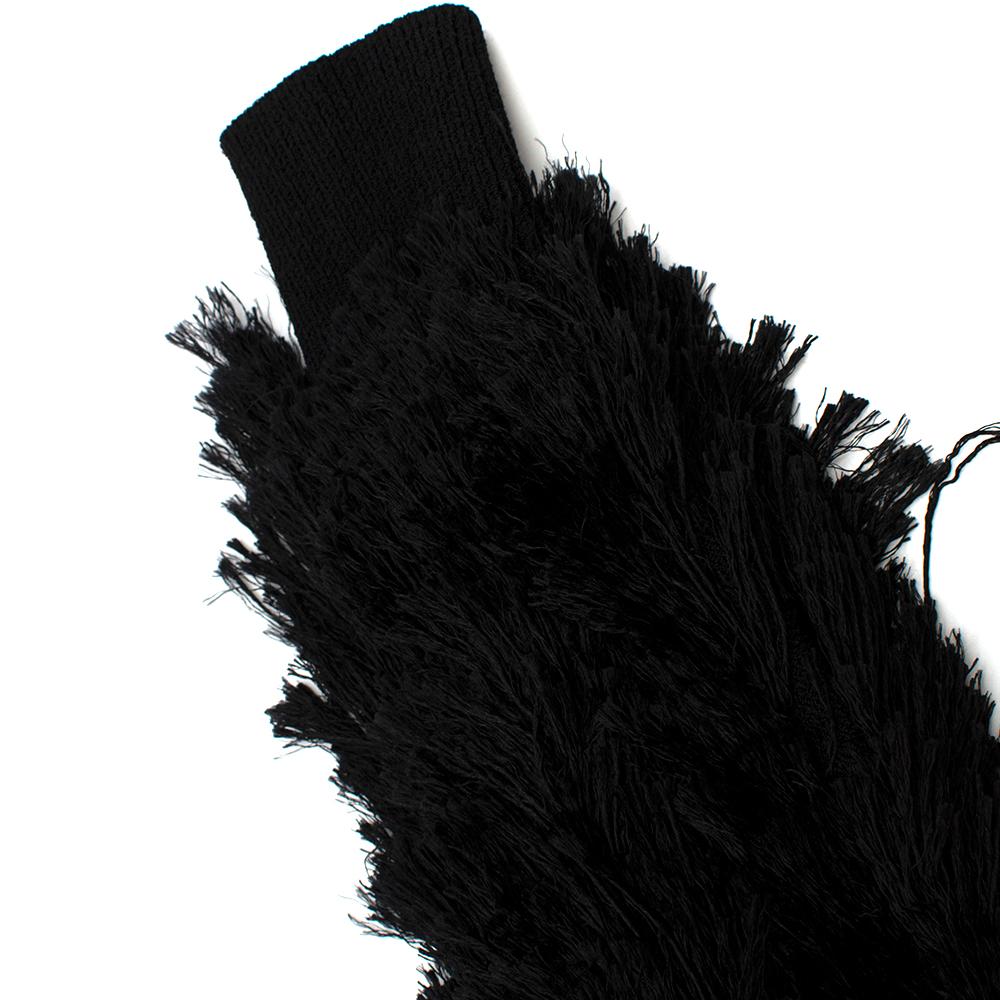 Tom Ford Black SIlk Blend Fringed Cardigan - Size M 1