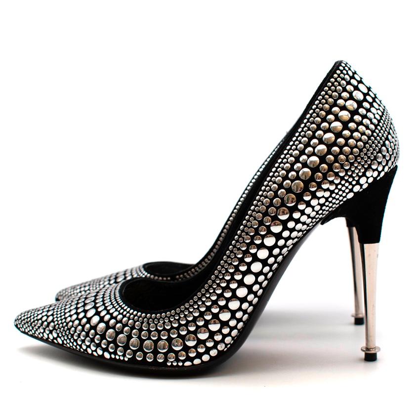 Tom Ford Black/Silver Studded Leather Pumps - Size 38.5 1