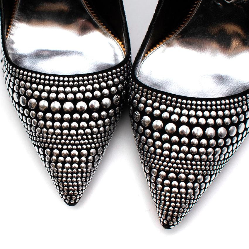 Tom Ford Black/Silver Studded Leather Pumps - Size 38.5 2