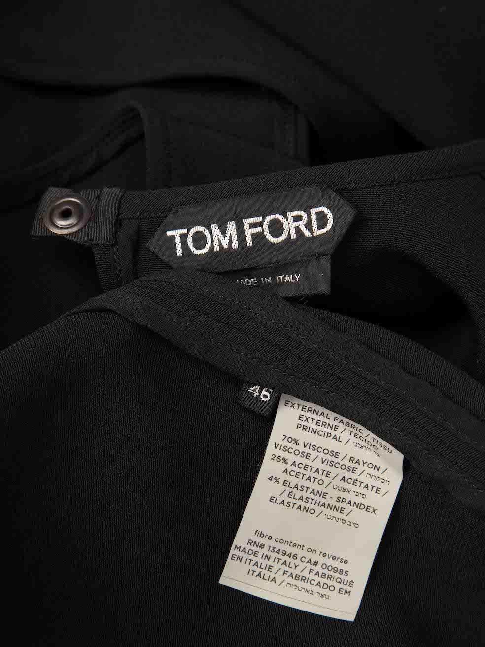 Women's Tom Ford Black Slash Detail Sleeveless Top Size XL For Sale