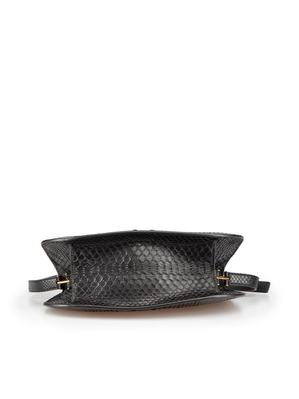 Women's Tom Ford Black T-Plaque Python Leather Crossbody For Sale