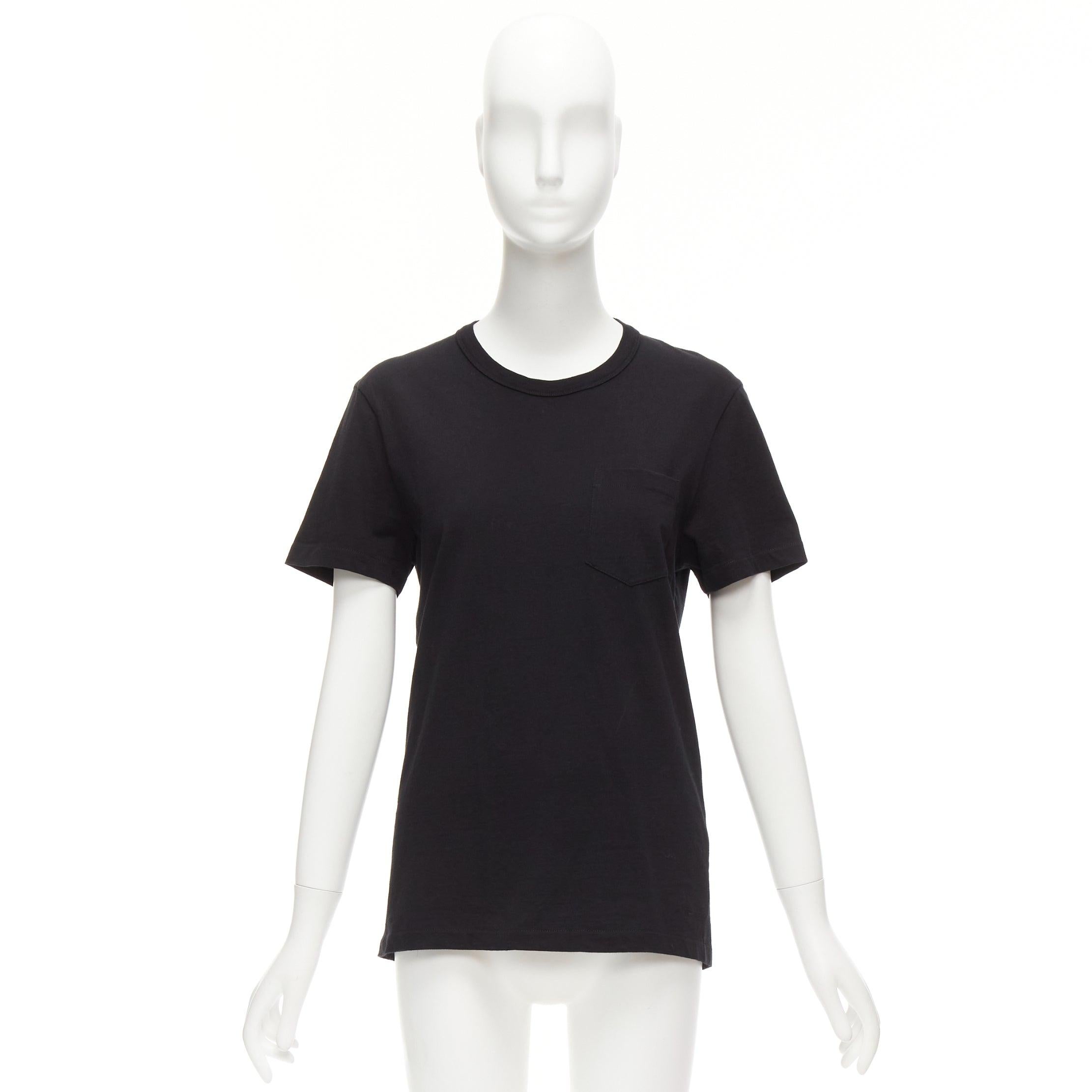 TOM FORD schwarzes TF-Logo besticktes Rundhals-T-Shirt IT46 XL im Angebot 4