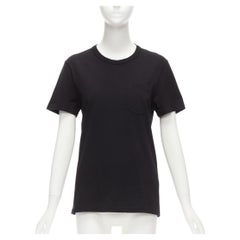 TOM FORD black TF logo embroidered pocketed round neck tshirt IT46 XL