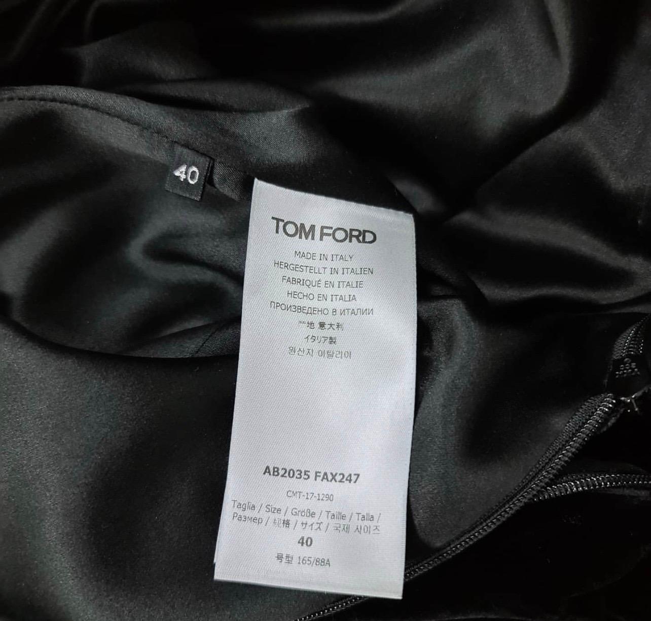 Tom Ford Black Velvet Mini Dress  1