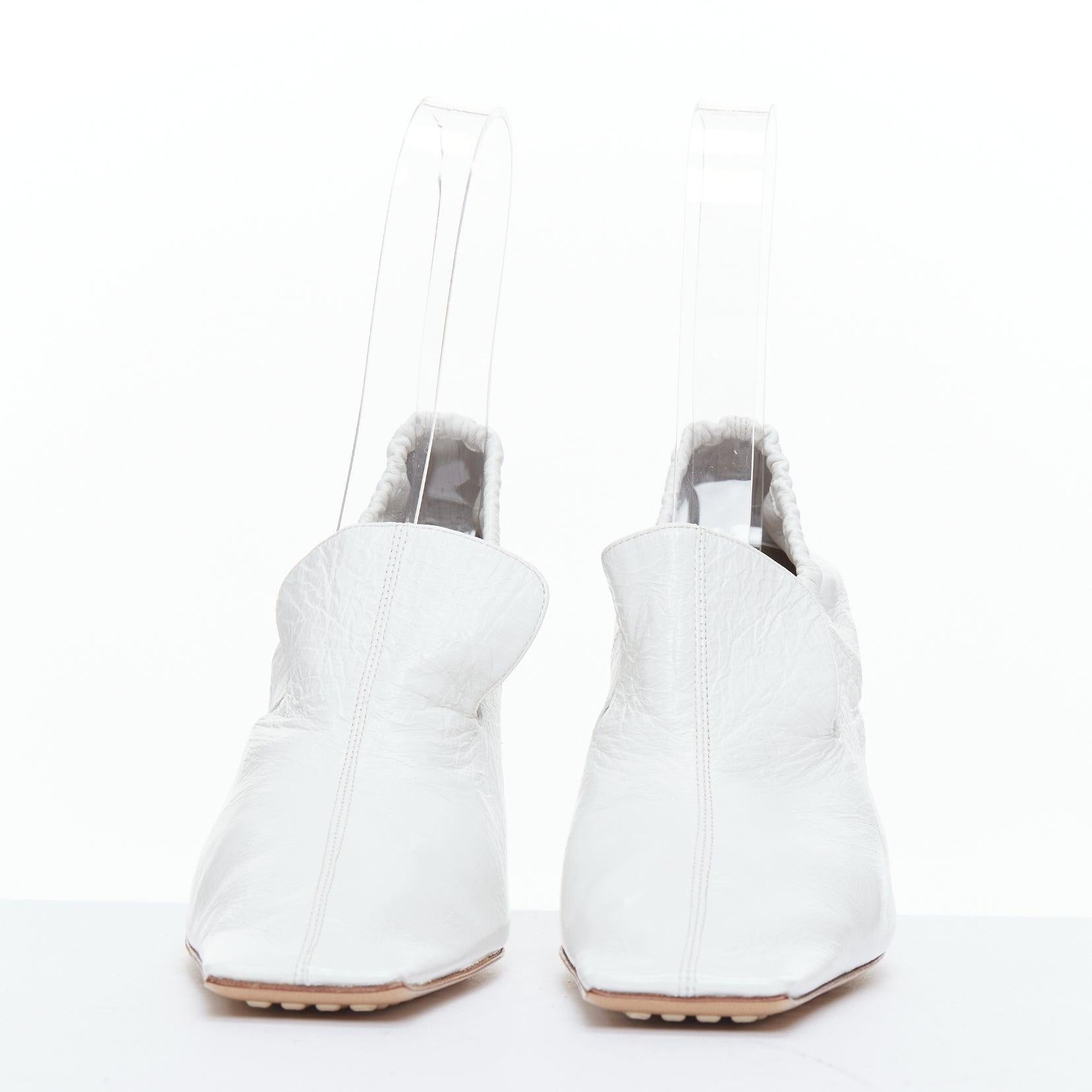 TOM FORD schwarzer Samt silberner großer Kristall TF verschönert flache Sandalen EU38 (Grau) im Angebot