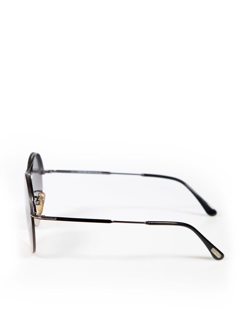 Women's Tom Ford Black Veronique Round Frame Sunglasses For Sale