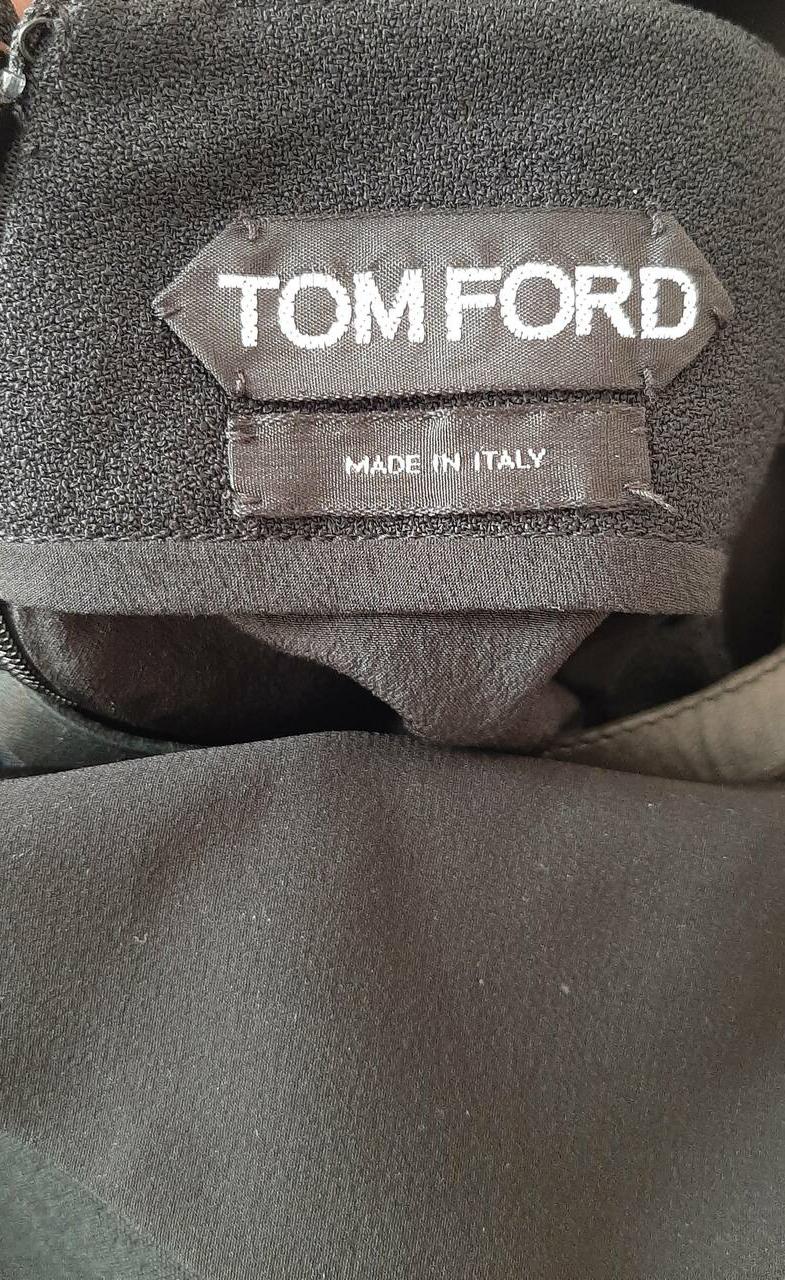 TOM FORD VESTIDO VISCOSE CHEMISE NEGRO talla 38 - 2 (XS) en Excelente Estado en Montgomery, TX