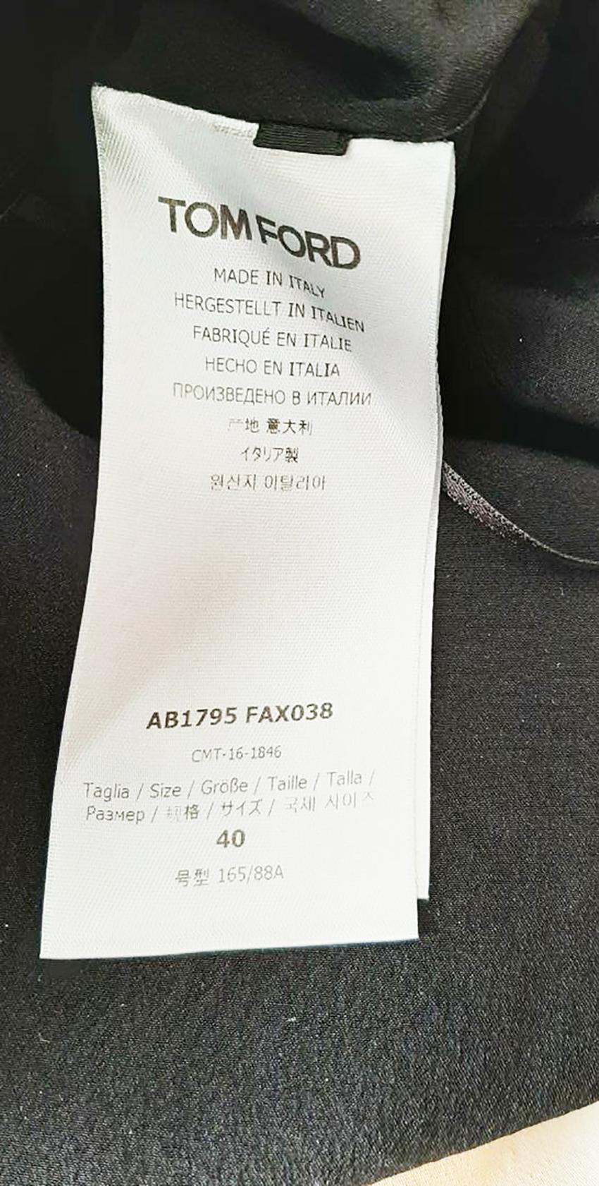 TOM FORD VESTIDO VISCOSE CHEMISE NEGRO talla 38 - 2 (XS) 1