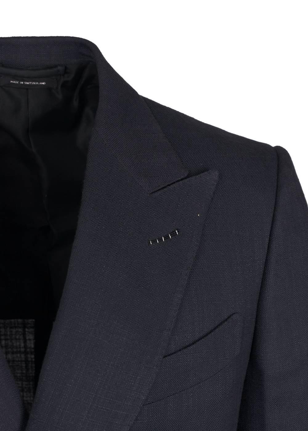 Tom Ford Black Viscose Shelton Double Breasted Jacket In New Condition For Sale In Brooklyn, NY