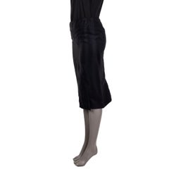 TOM FORD black viscose STRUCTURED PENCIL Skirt S