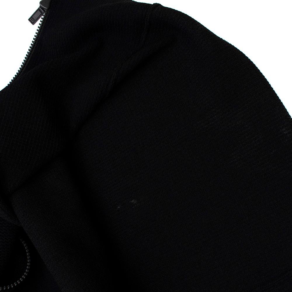 Tom Ford Schwarzes Waffelstrick-Langarmkleid mit Reißverschluss M 3