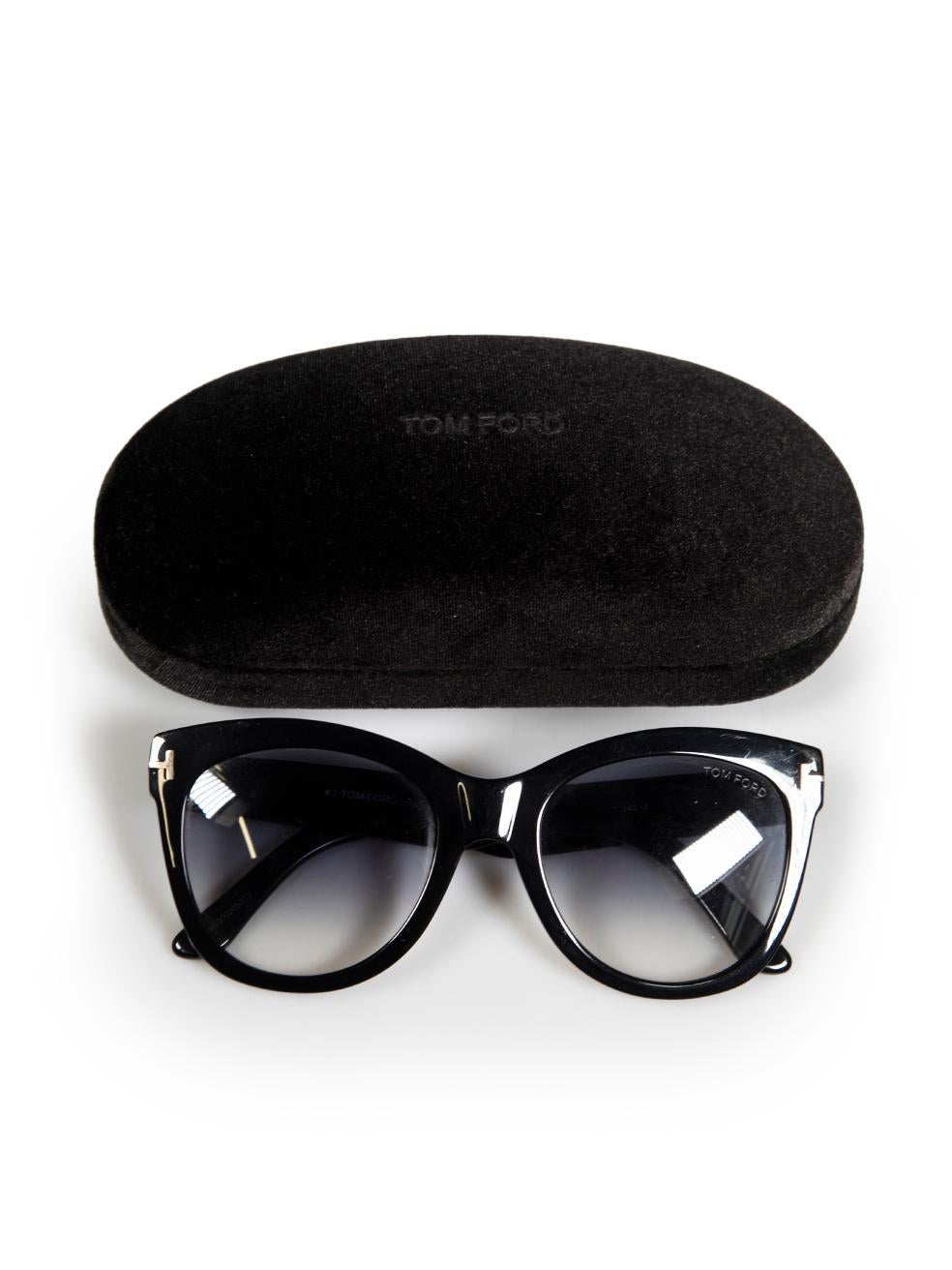 Tom Ford Black Wallace Round Sunglasses For Sale 2