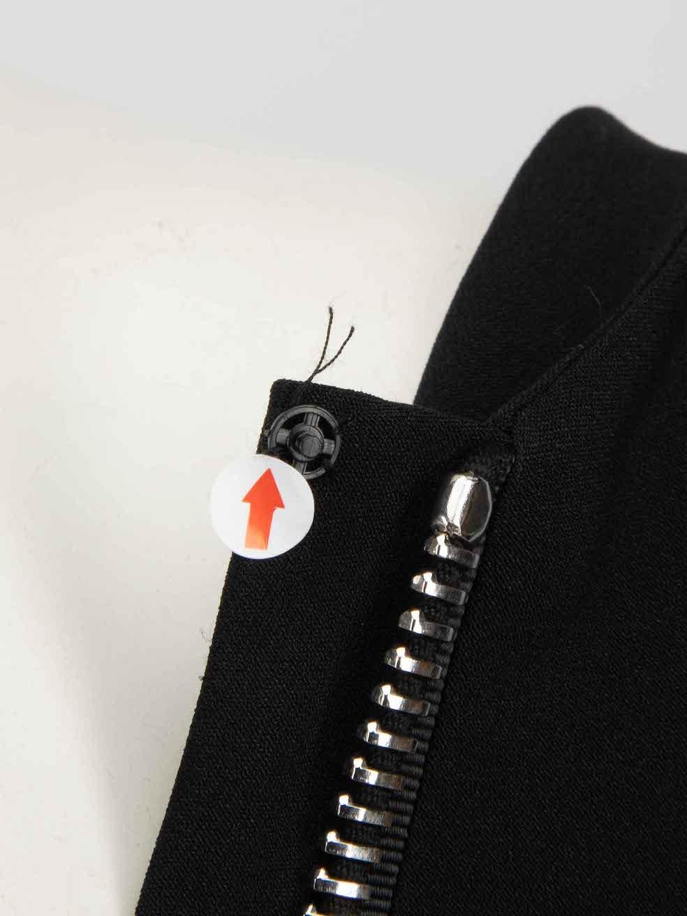 Women's Tom Ford Black Wide Neck Zip Detail Midi Dress Size M For Sale