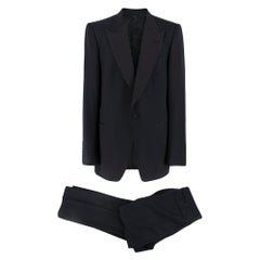 Used Tom Ford Black Wool & Mohair Blend Suit S 46
