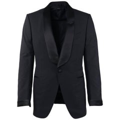 Tom Ford Black Wool Satin Lapel O'Connor 2 Piece Tuxedo