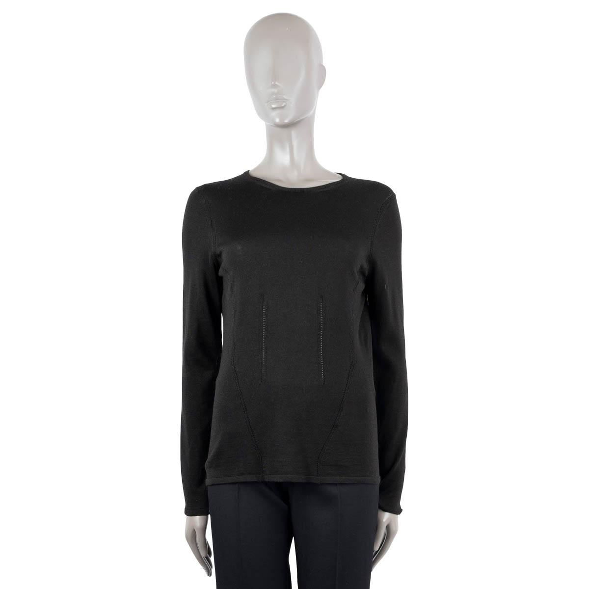 Noir Pull à col rond TOM FORD en laine et soie noire HOOK & EYE L en vente
