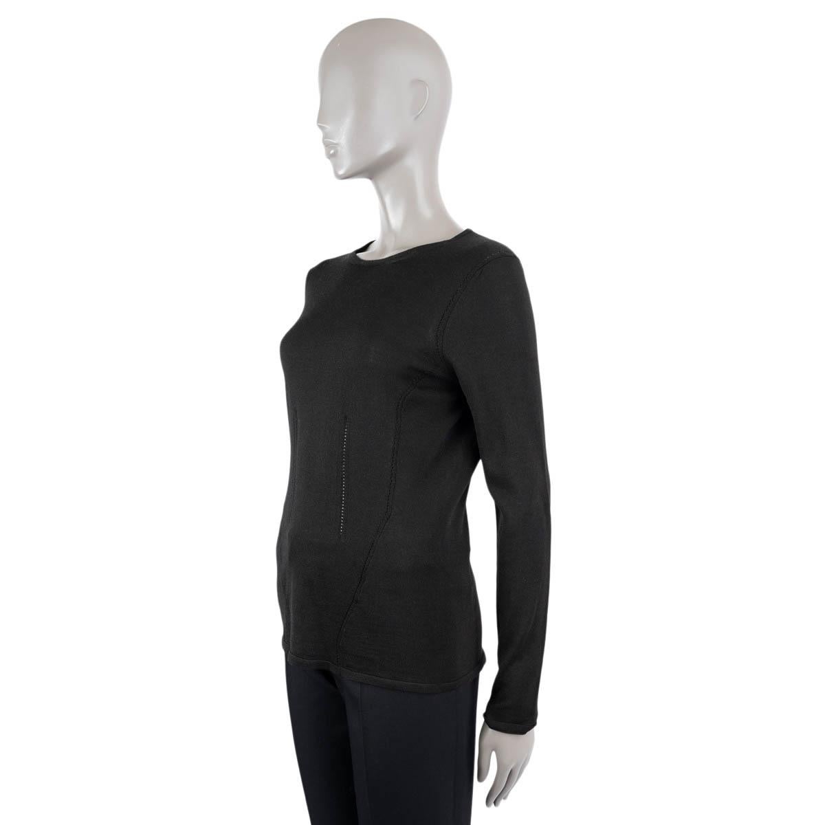 Pull à col rond TOM FORD en laine et soie noire HOOK & EYE L Pour femmes en vente