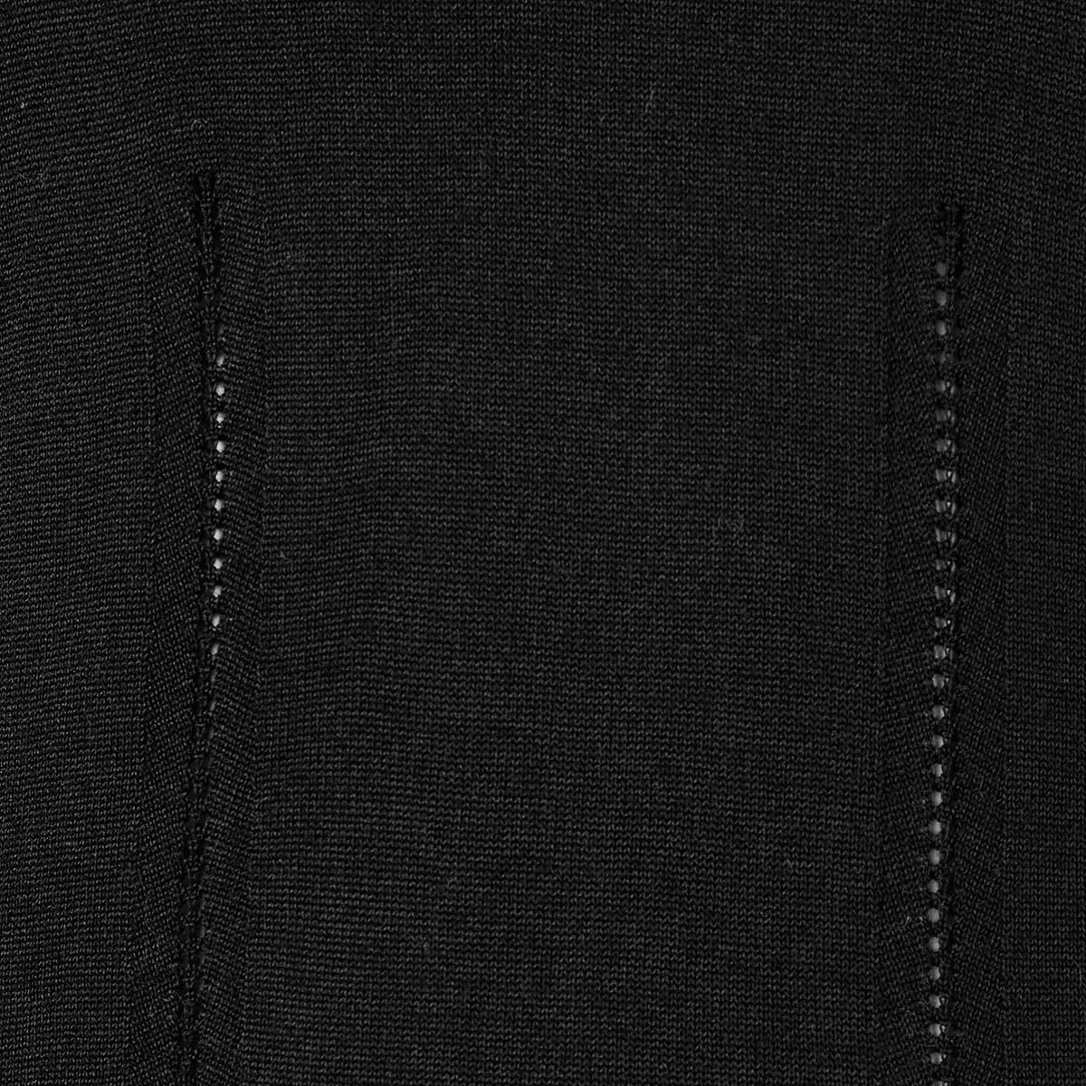 Pull à col rond TOM FORD en laine et soie noire HOOK & EYE L en vente 1
