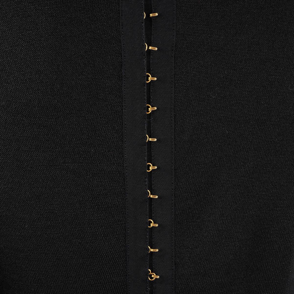 Pull à col rond TOM FORD en laine et soie noire HOOK & EYE L en vente 2