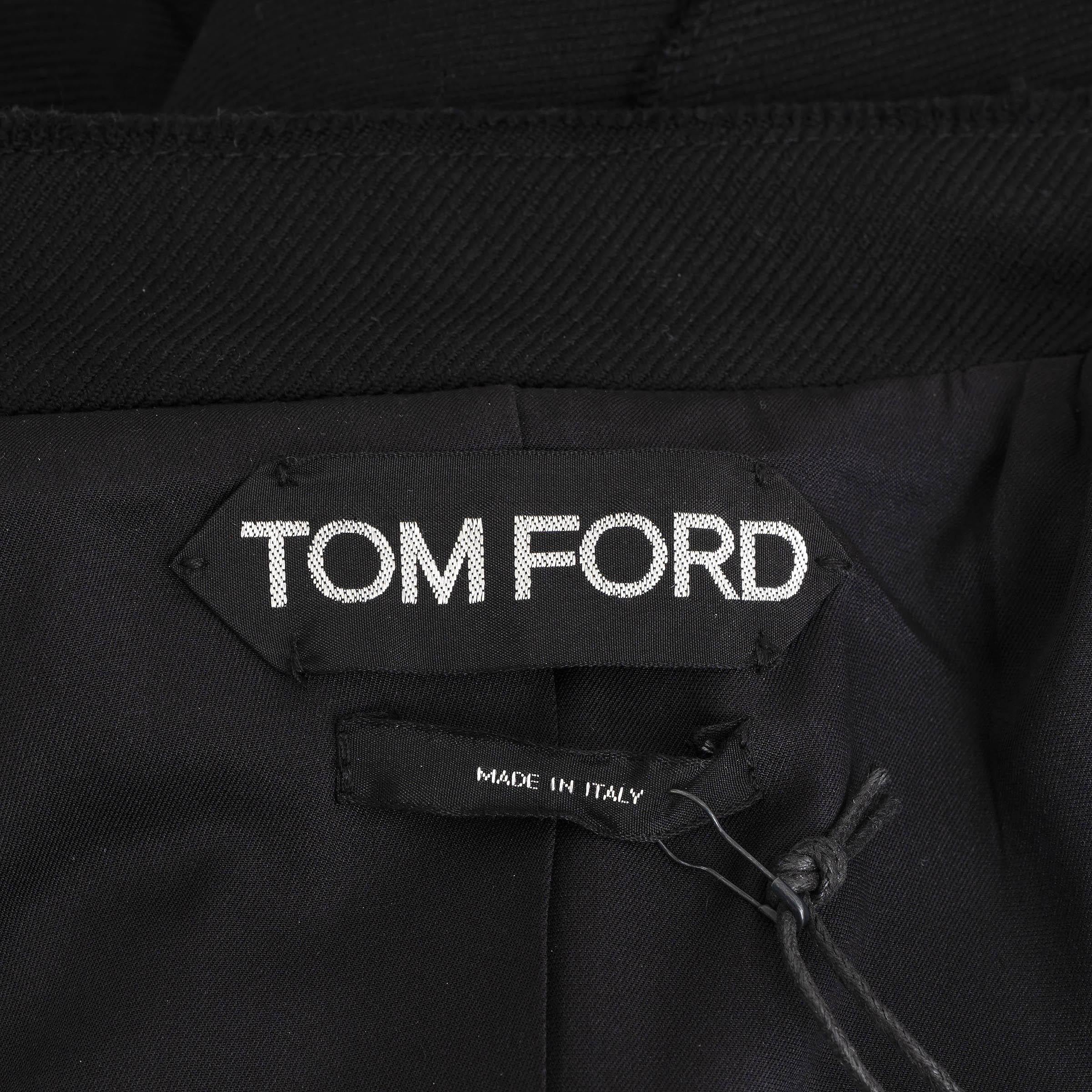 TOM FORD UTILItarIAN TWILL Blazer aus schwarzer Wolle UTILITARIAN 38 XS im Angebot 1
