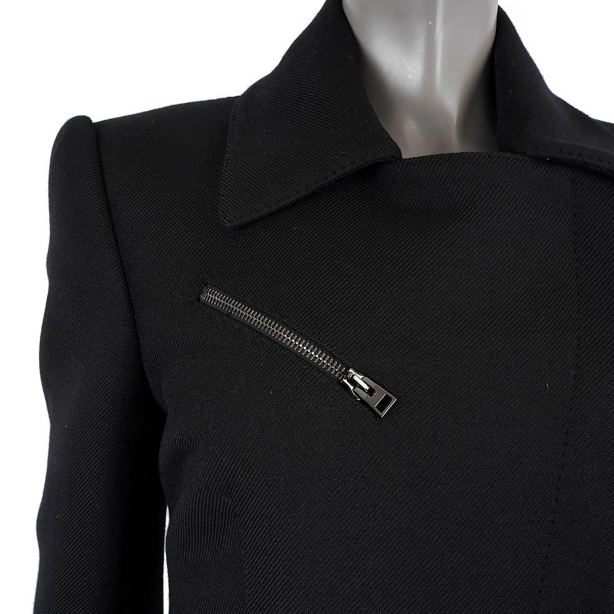 Tom Ford giacca con zip frontale in lana nera 38 XS in vendita 1