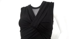 Tom Ford Black Wrap Detail Sleeveless Midi Dress