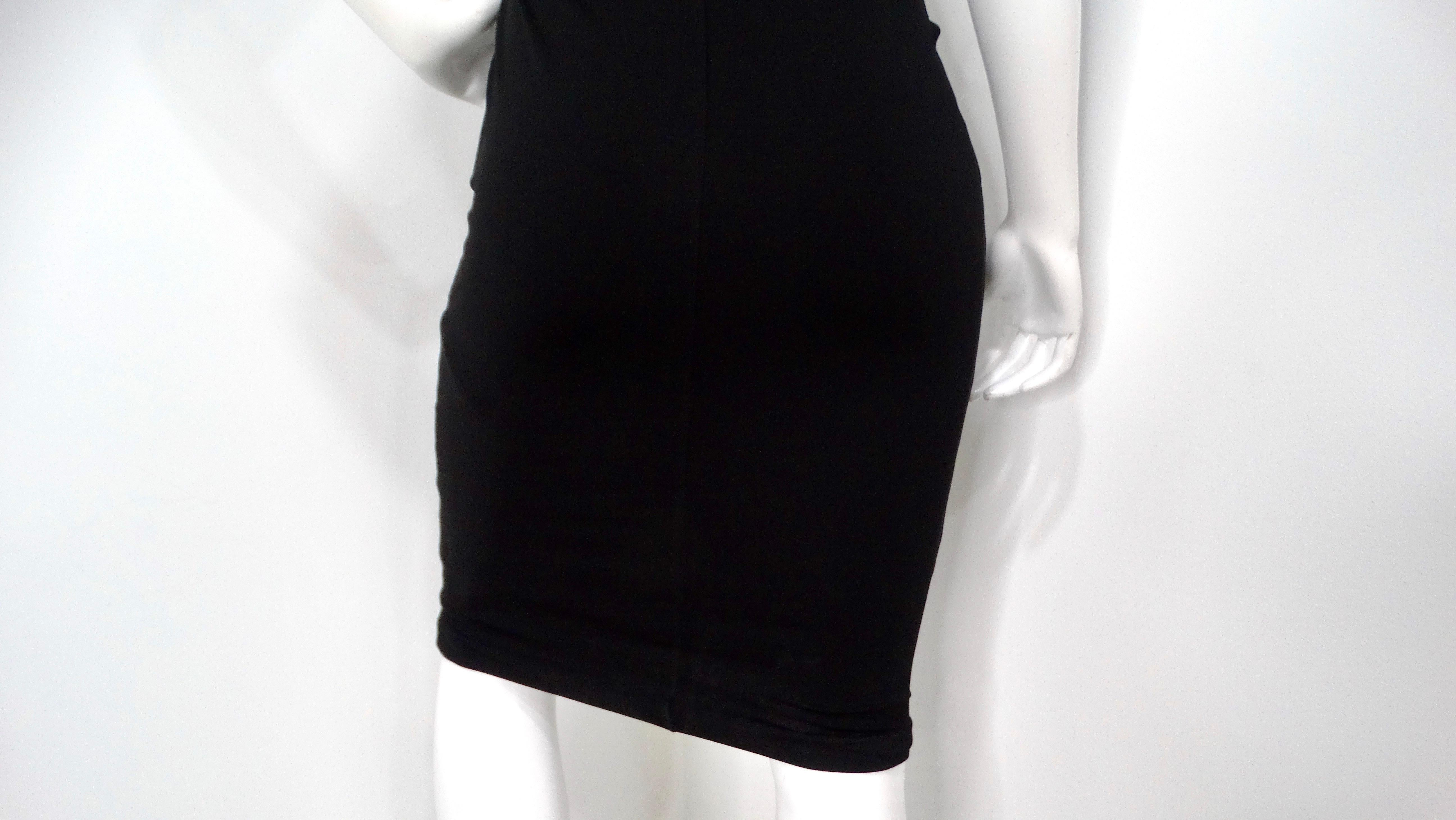 Tom Ford Black Wrap Detail Sleeveless Midi Dress en venta 3