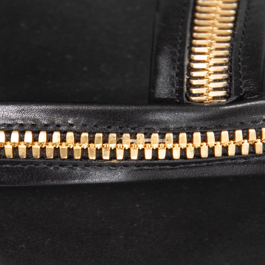 Tom Ford Black Zip Detail Wedge Heel Sandals Size IT 40 For Sale 1