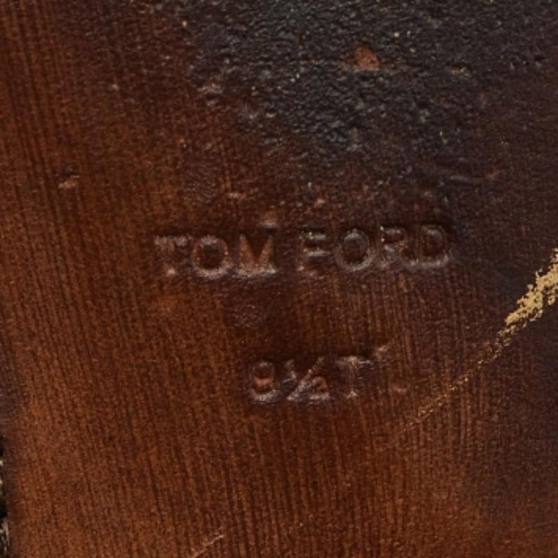 Noir Mocassins à glands en daim et cuir bleu/marron Tom Ford Taille 43.5 en vente