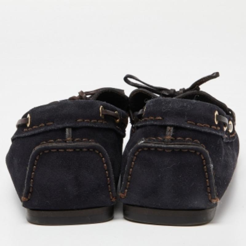 Mocassins à glands en daim et cuir bleu/marron Tom Ford Taille 43.5 en vente 3