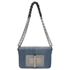 Tom Ford Blue Denim Medium Natalia Shoulder Bag