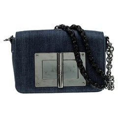 Tom Ford Blue Denim Natalia Crossbody Bag
