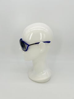 Lunettes de soleil Tom Ford à monture bleue et verres dégradés Whitney