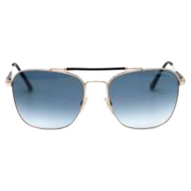 Tom Ford Blue Lens Edward Aviator Sunglasses For Sale