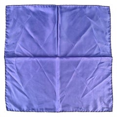 TOM FORD Blue Navy Logo Silk Pocket Square