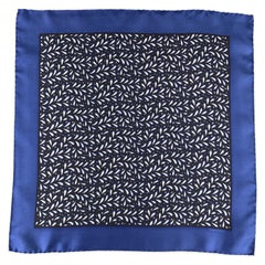 TOM FORD Blue Print Silk Pocket Square