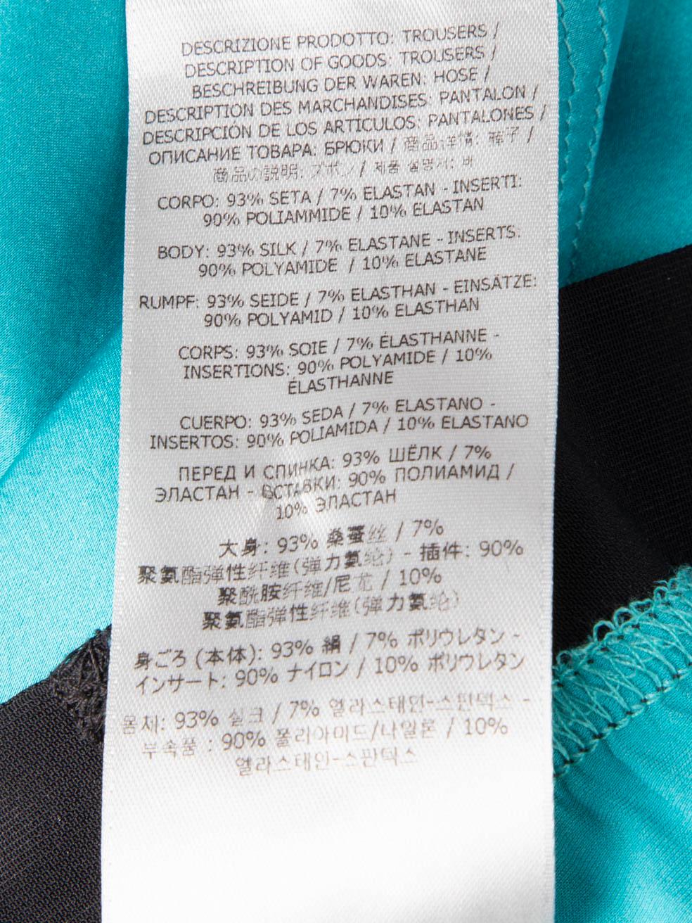 Tom Ford Pantalones rectos con banda de seda azul con logotipo Talla XS en venta 4