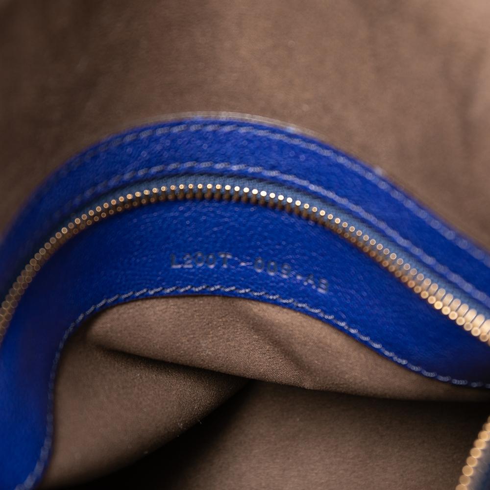 Tom Ford Blue Suede and Leather Large Jennifer Shoulder Bag In Good Condition In Dubai, Al Qouz 2