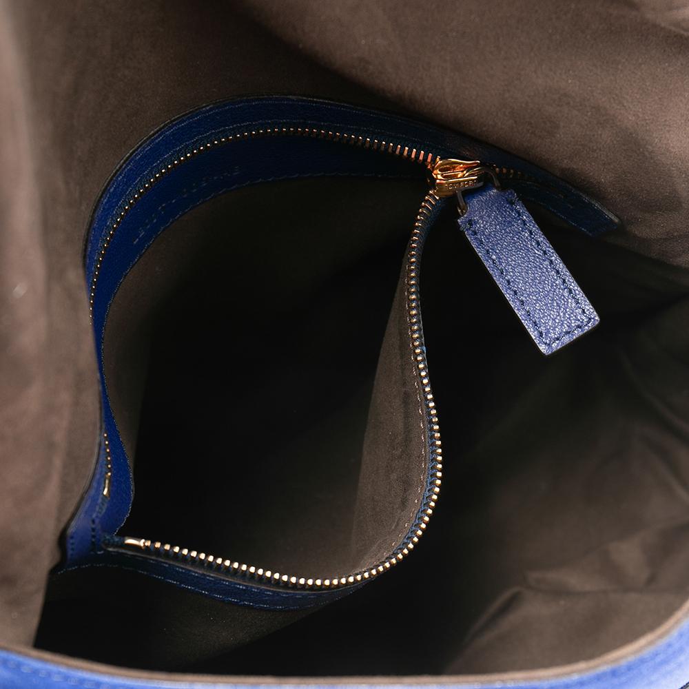Tom Ford Blue Suede and Leather Large Jennifer Shoulder Bag 2