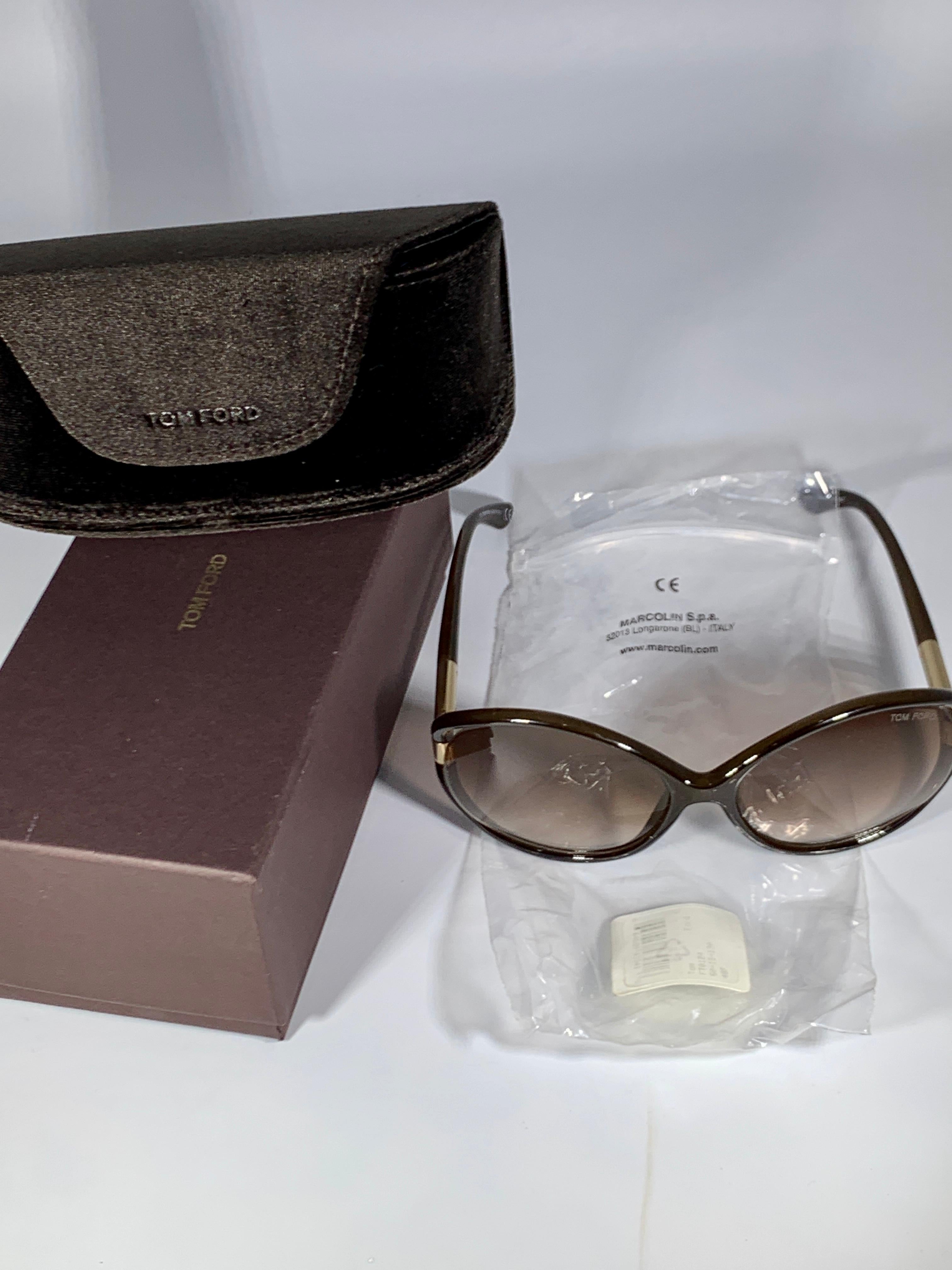 Black Tom Ford Brand New  FT 0124 60-15-130 48F Brown Women Sunglasses, Made in Italy