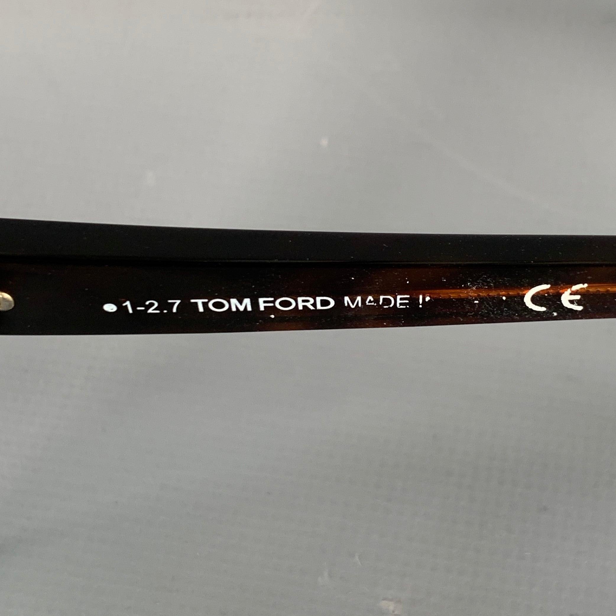 TOM FORD Brown Beige Tortoiseshell Acetate Frames For Sale 1