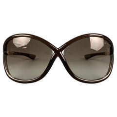 Used TOM FORD Brown & Gold Acetate Sunglasses