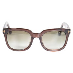 Tom Ford Brown Gradient Square Frame Sunglasses