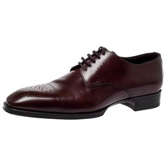 Tom Ford Brown Leather Lace Up Oxfords Size 42