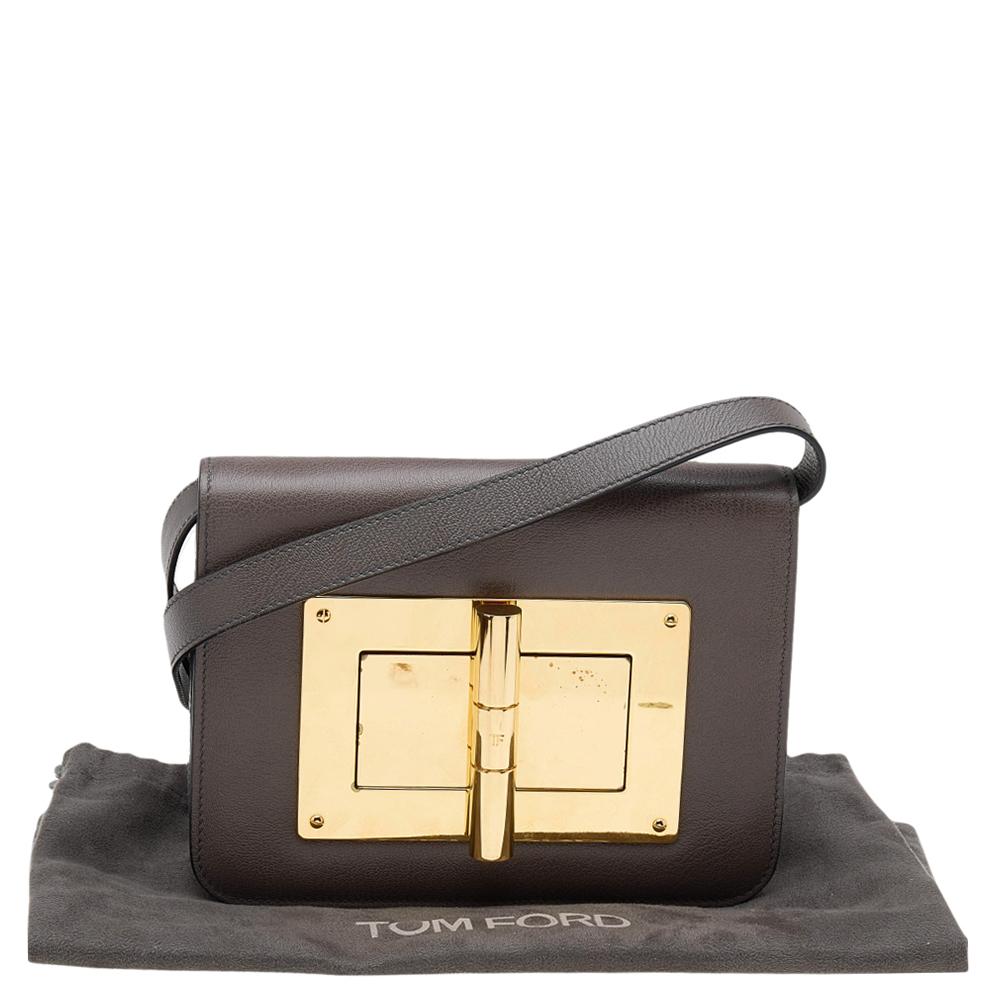 Tom Ford Brown Leather Small Natalia Shoulder Bag 6