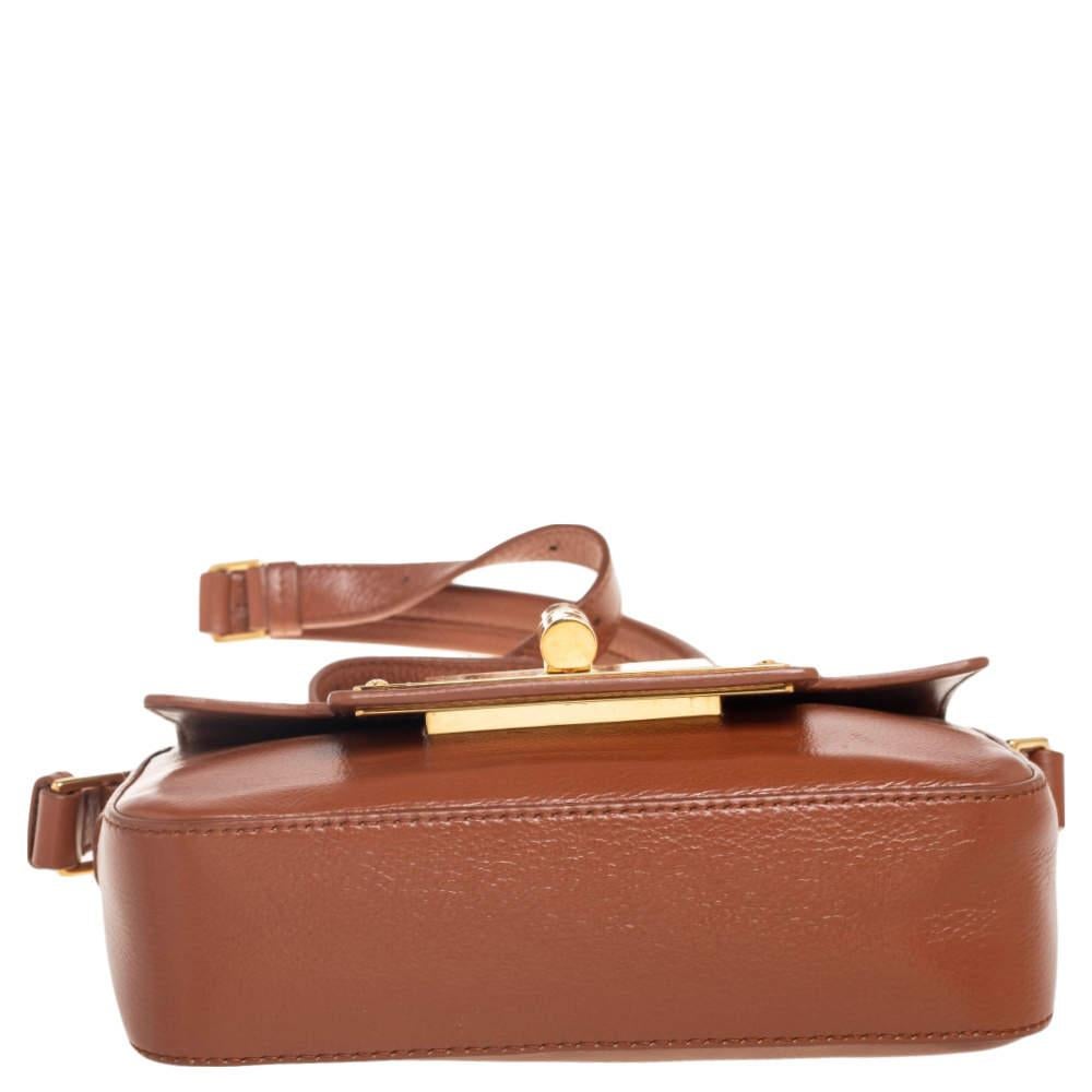 Tom Ford Brown Leather Small Natalia Shoulder Bag For Sale 1