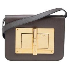 Tom Ford Brown Leather Small Natalia Shoulder Bag