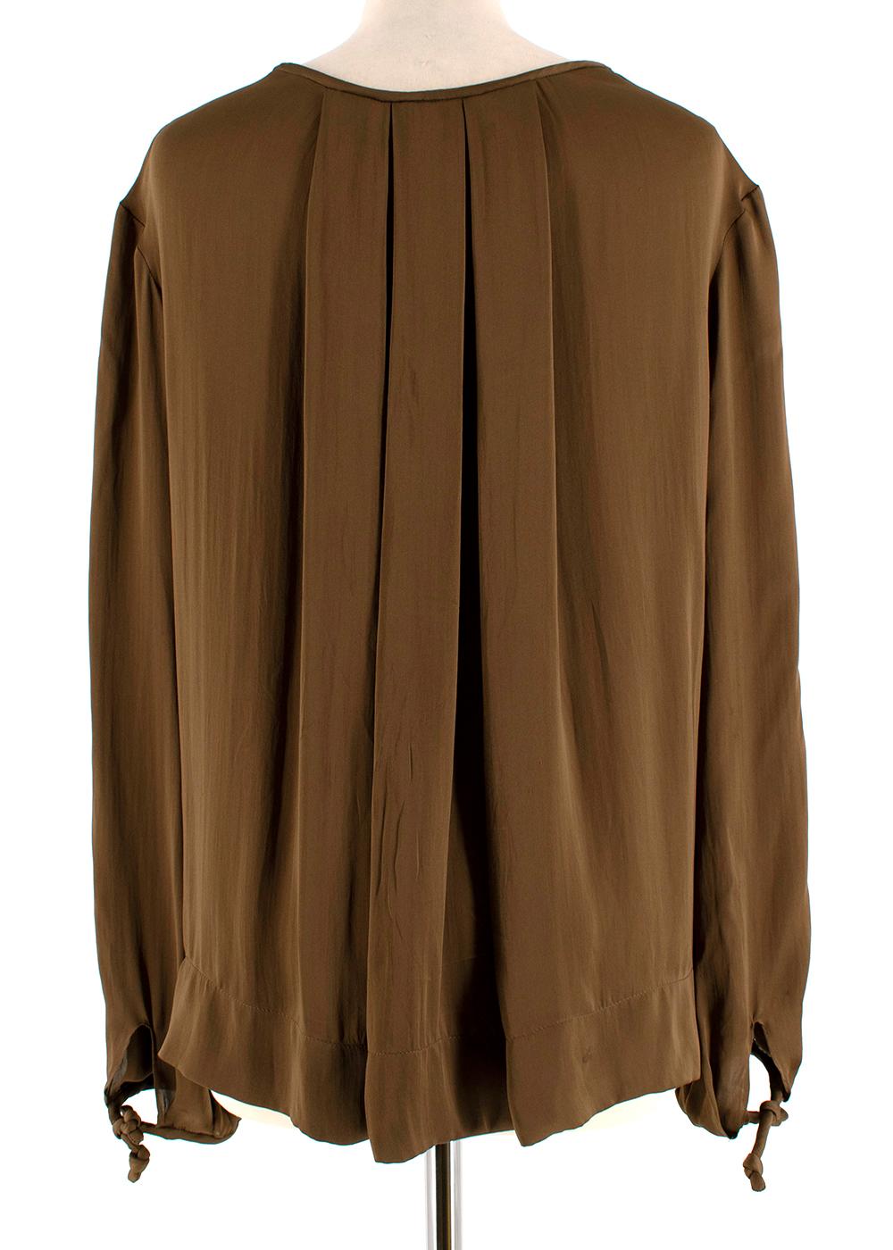 brown silk blouses