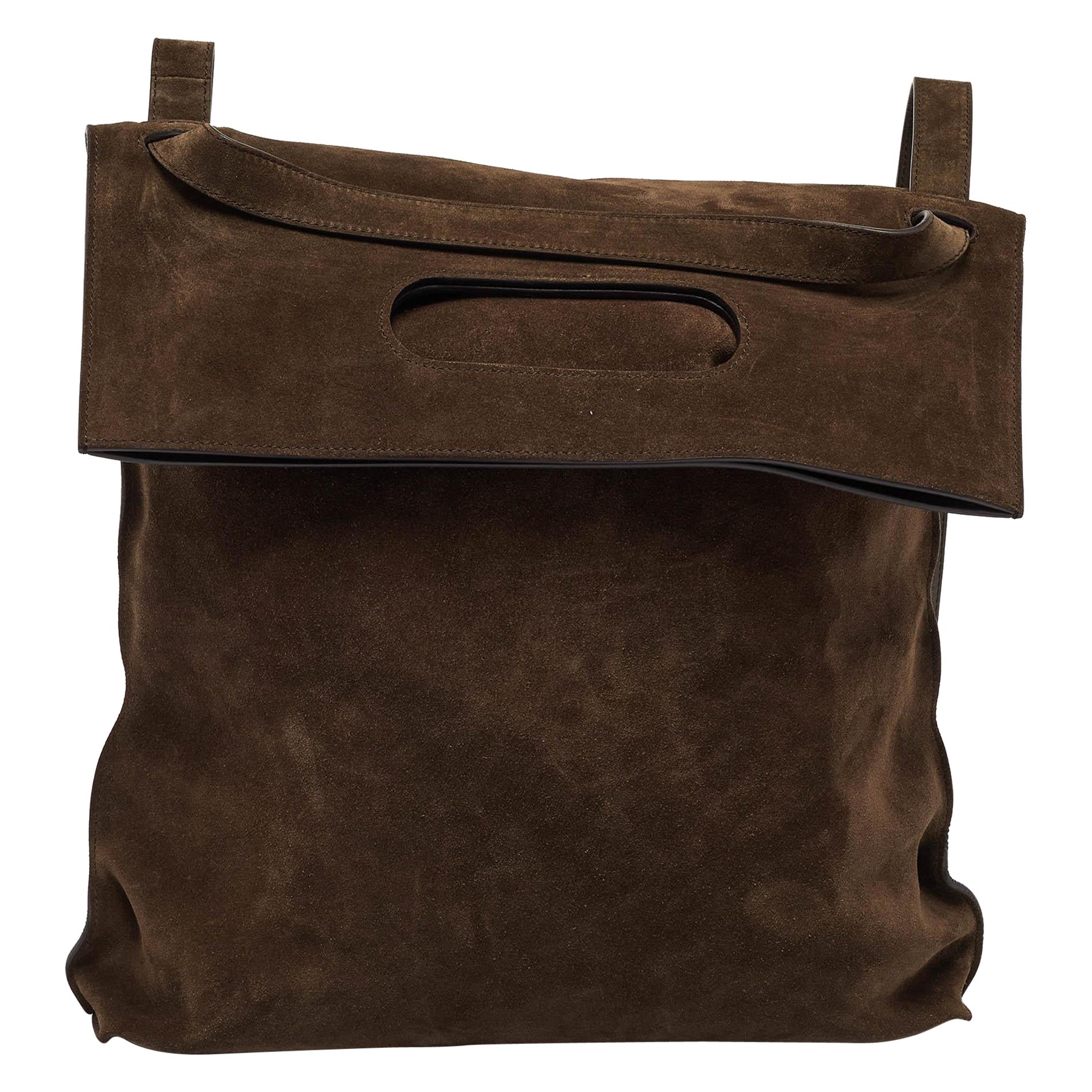 Tom Ford Brown Suede Alix Convertible Tote Rucksack im Angebot